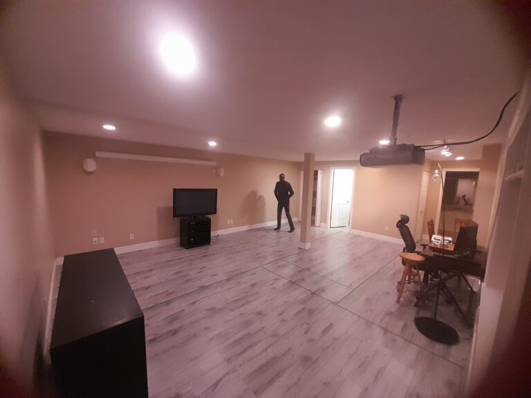 The existing space being transformed into two bedrooms with closets, office and linen bathroom closet